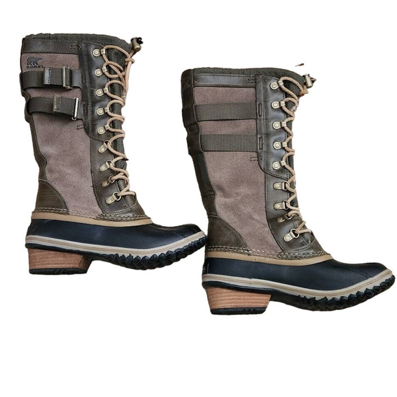 sorel olive green boots